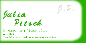 julia pitsch business card